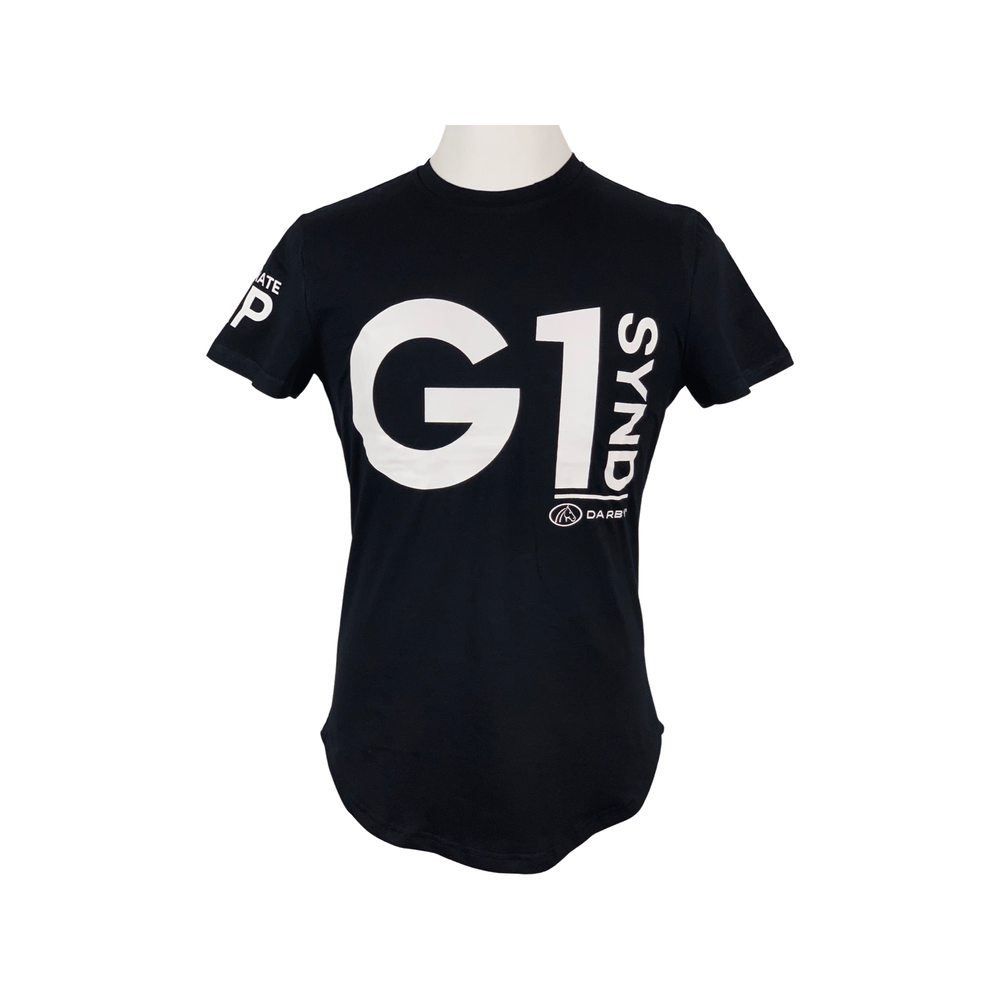 
                  
                    'GROUP 1' TEE MENS - BLACK (Slim fit)
                  
                